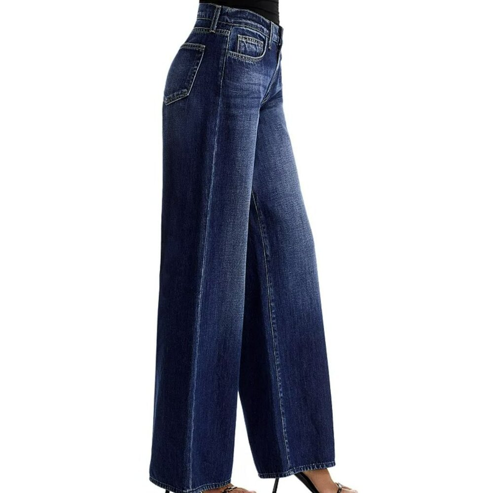 L'AGENCE Blue Flare & Wide Leg Jeans - Picture 3 of 9